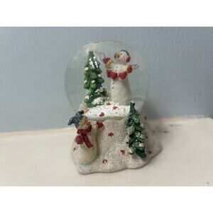 Vtg Kohl’s sparkly snowman snow globe decorating tree Christmas garland
